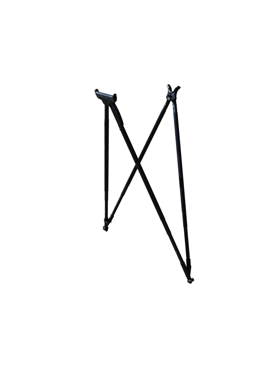 Styx PRO TO GO carbon-fibre travel quad shooting sticks fully extended